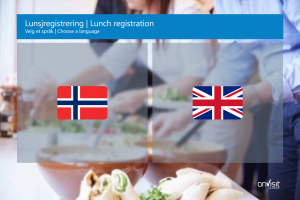 onVisit Lunsjregistrering